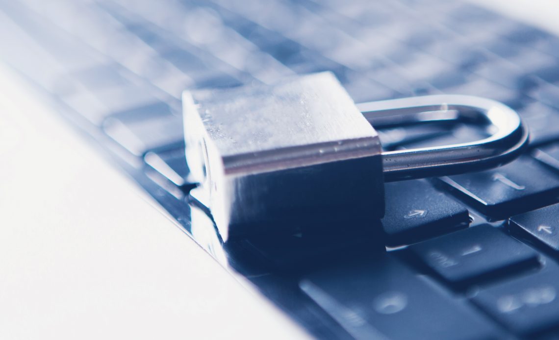 iron lock on a laptop
