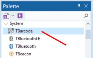 TBarcode in System Palette