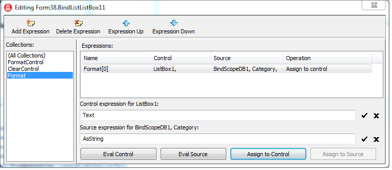 BindList1 Format binding expression