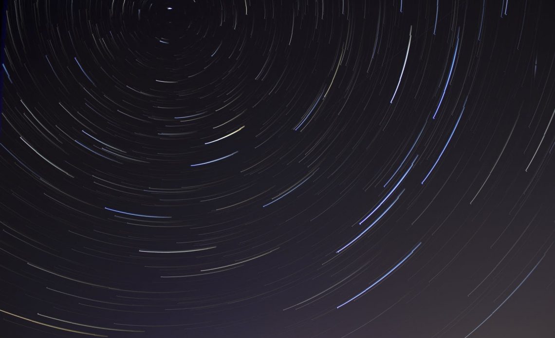 time lapse photo of stars on night