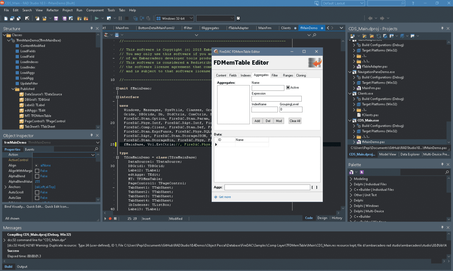 Discover The Powerful In Memory TFDMemTable Data Table In Delphi ...