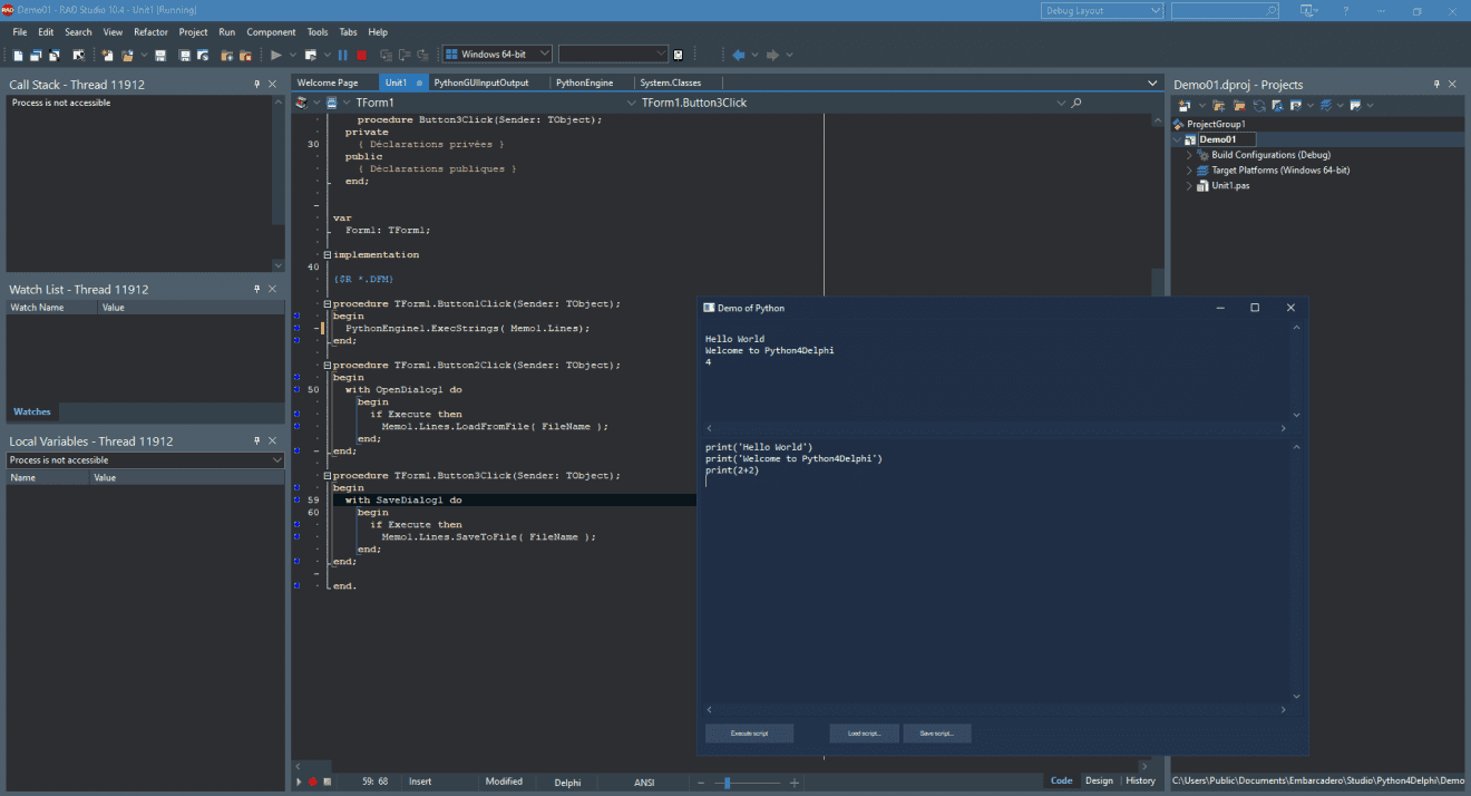 Learn How to Run A Simple Python Script In Delphi Application Using ...
