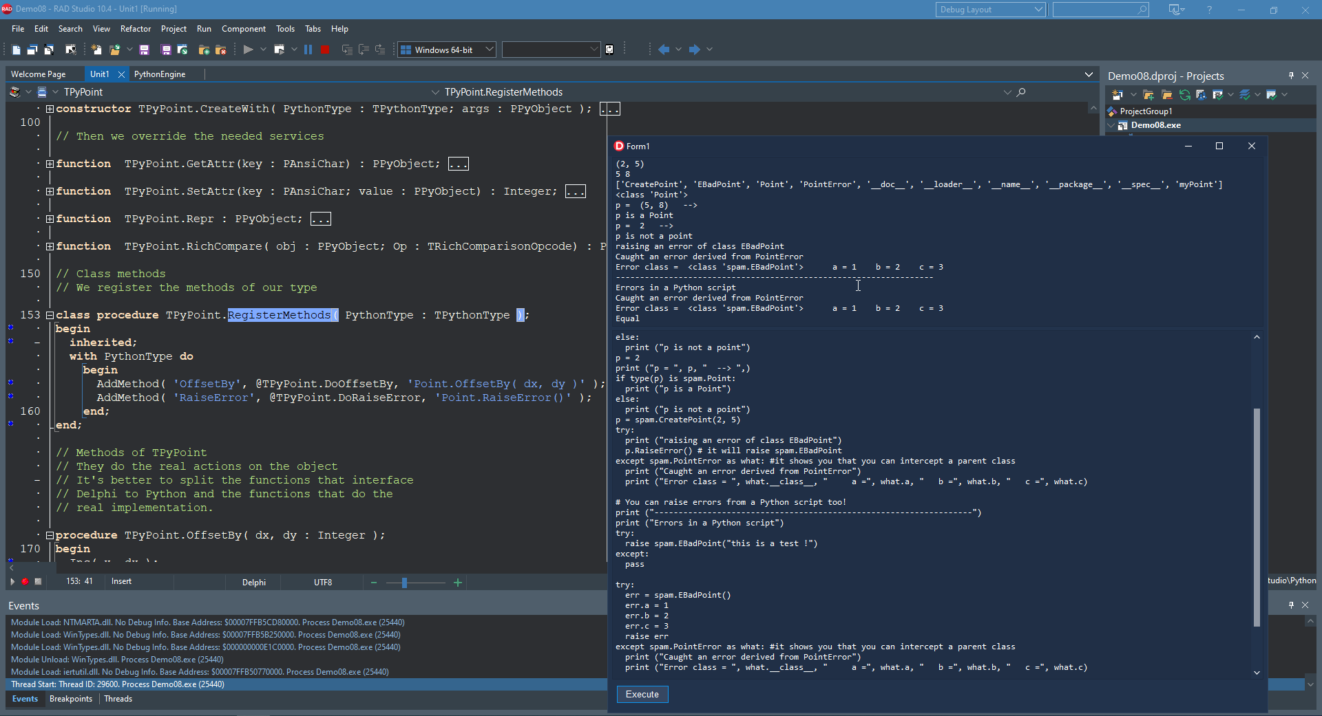 Quickly Learn To Use Delphi Classes To Create A New Python Type With ...