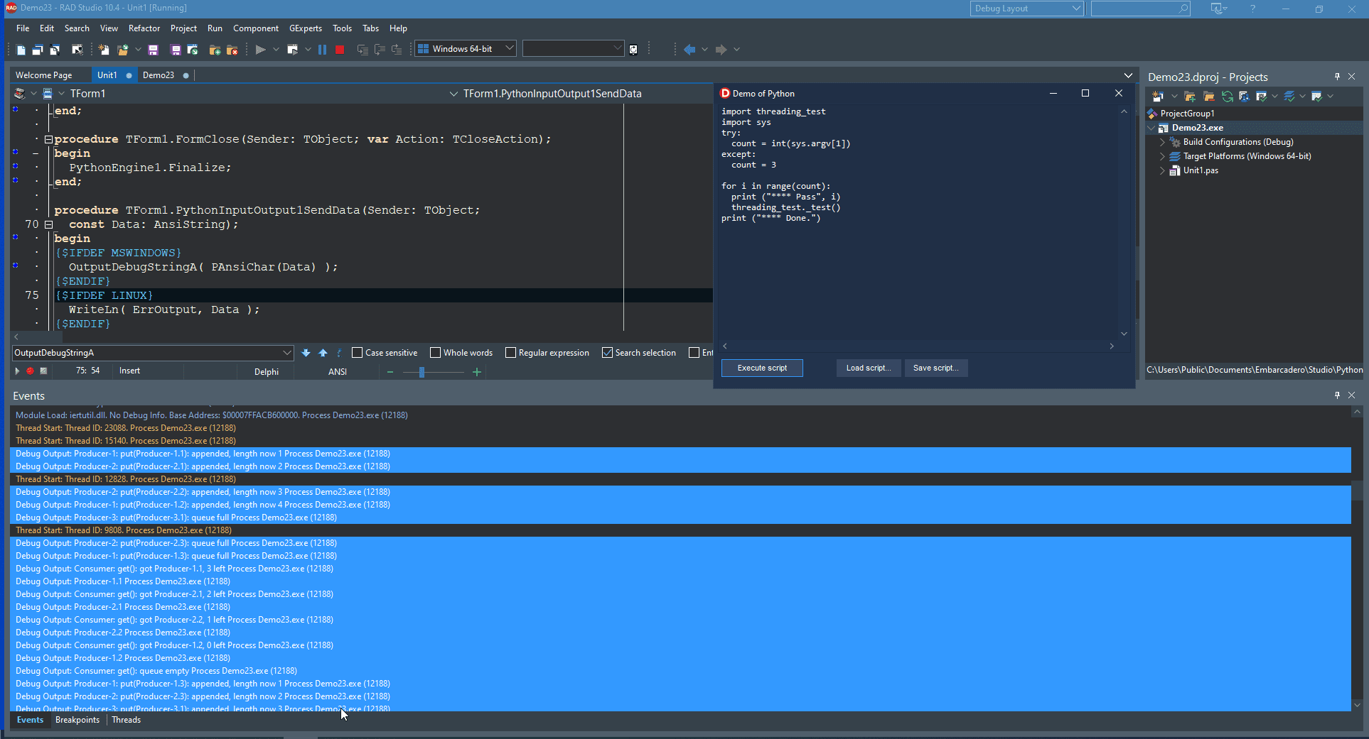 Quickly Log Python Script Output To The Delphi Debug Log In Your ...