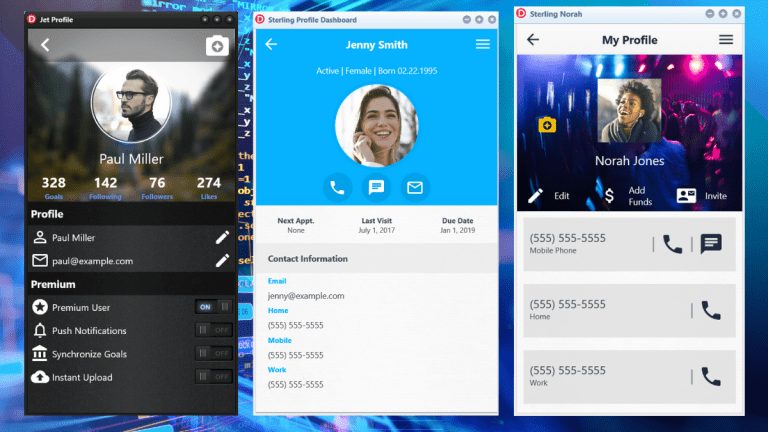 Stunning Cross-Platform FireMonkey App Profile Templates Available For ...