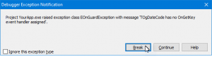 OnGuard Error