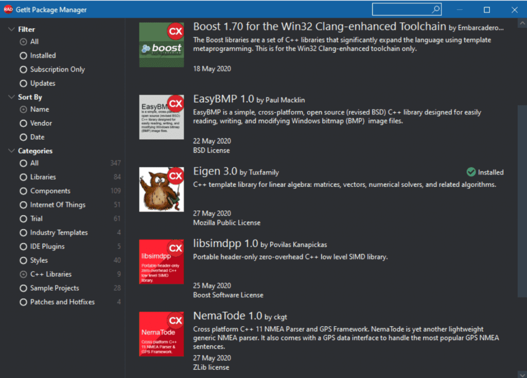 embarcadero c builder eigen library 4270061