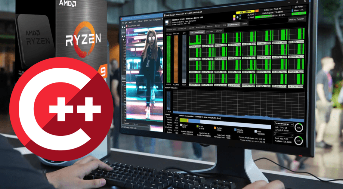 Ryzen 9 5950x: Parallel Compile 124 Windows C++ Projects In ~1
