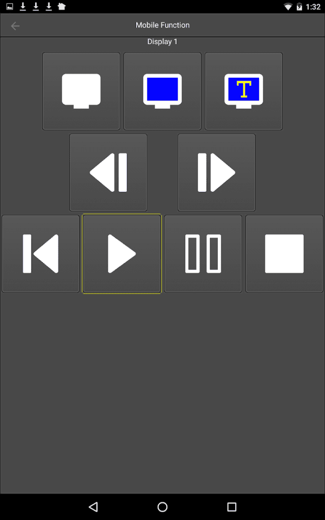 SongShow Real-Time Mobile Control App remote control screen shot