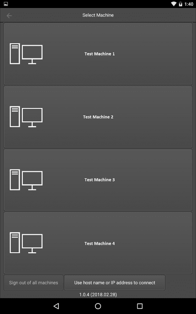SongShow Real-Time Mobile Control App find device screen