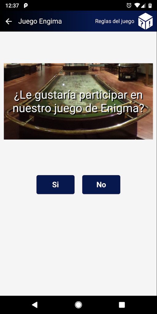 A superb museum integration - do you want to play the Enigma game?
