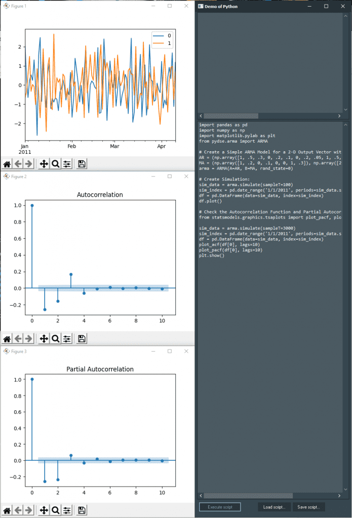 PyDSE Demo with Python4Delphi in Windows.
