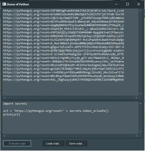 secrets Demo with Python4Delphi in Windows