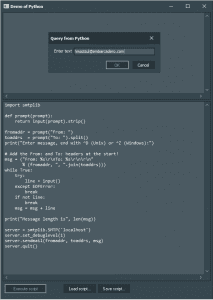 smtplib Demo with Python4Delphi in Windows.