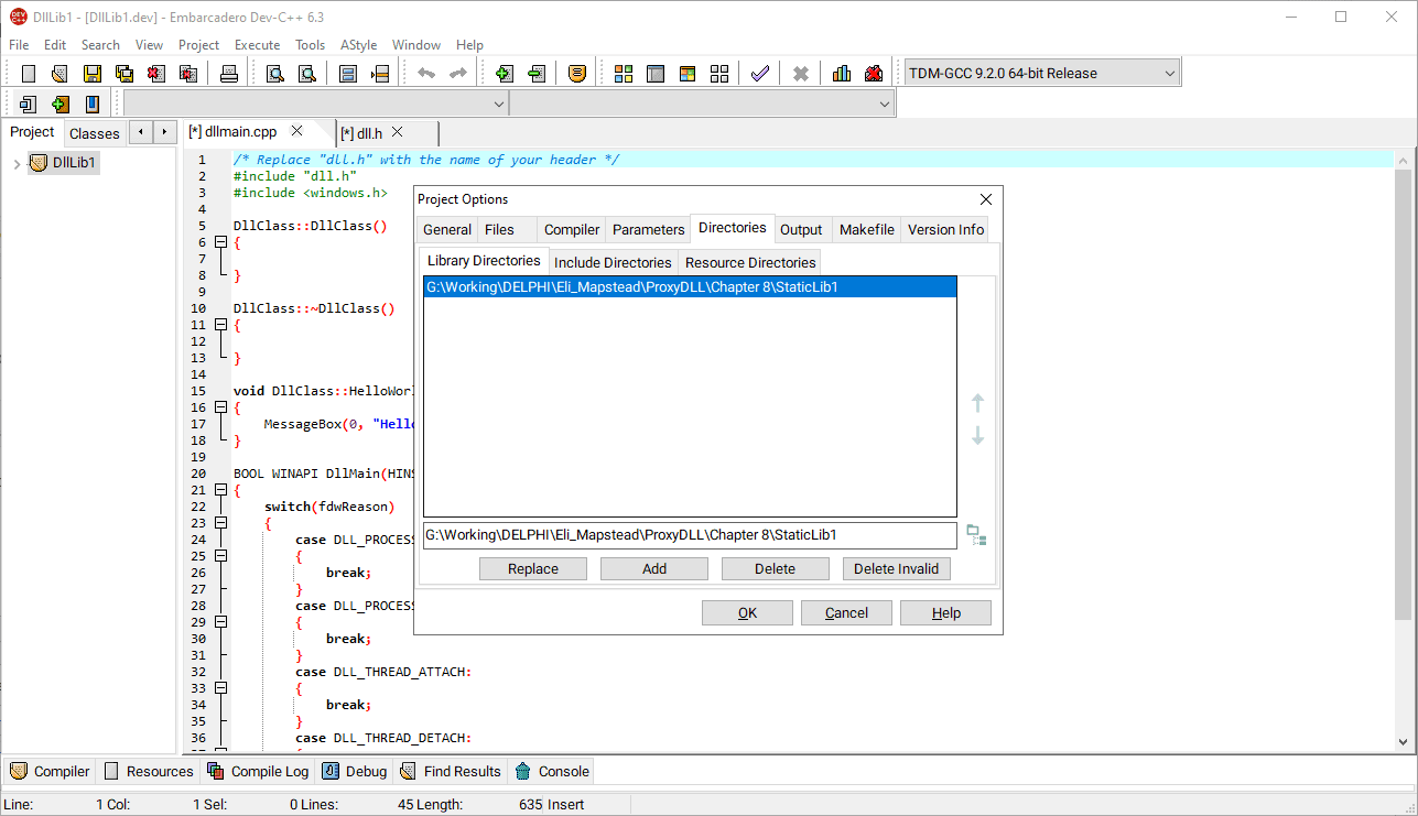 How To Use A C++ DLL In Any Delphi Program   import static library