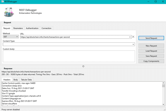 What You Need To Make Charts With Blockchaincom API   the REST Debugger