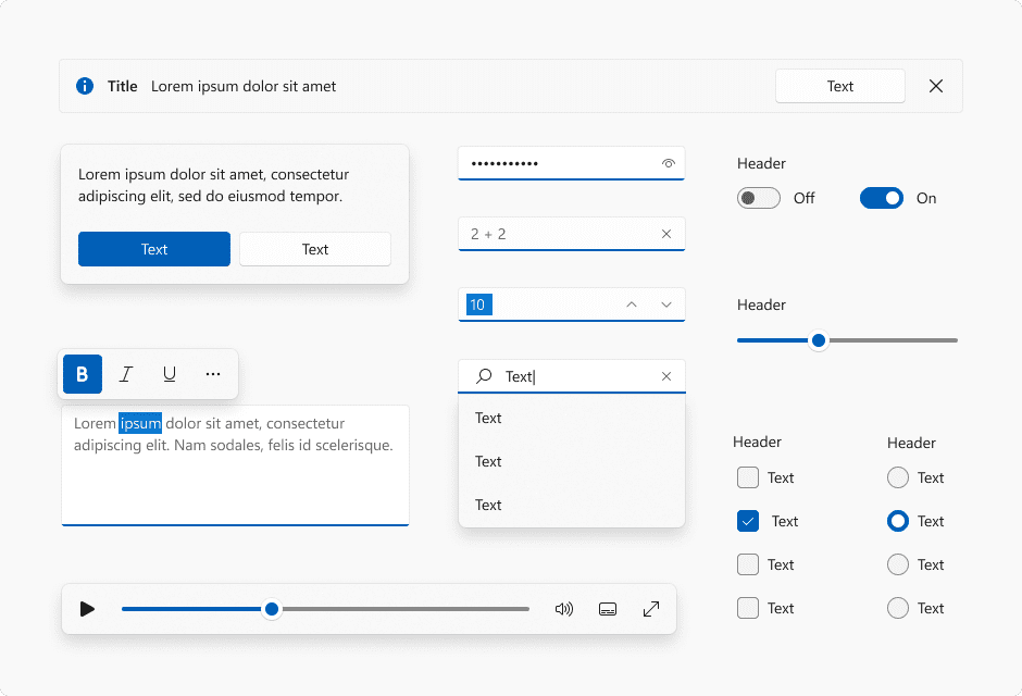 What You Need To Know - A Beginner's Guide To Windows UI Toolkits. Light controls.