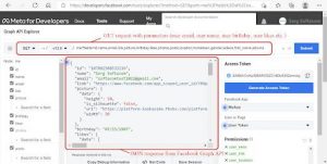 GET request with all necessary parameters (user email, user name, user birthday, user likes etc.)