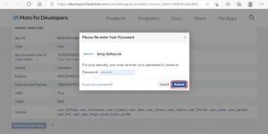 User’s password confirmation