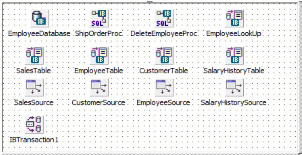 This Is How I Ditched Visual C++ For Delphi And Got A Mind-Blowing 60x Speed Boost - a screenshot of some Delphi database components