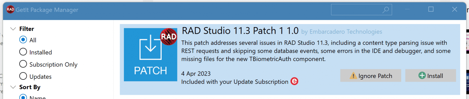 RAD Studio 11.3 Alexandria Patch 1 Available – Embarcadero RAD Studio ...