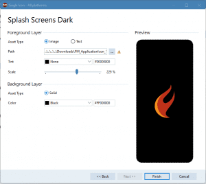 mobile-icon-generator-splash-screen-dark
