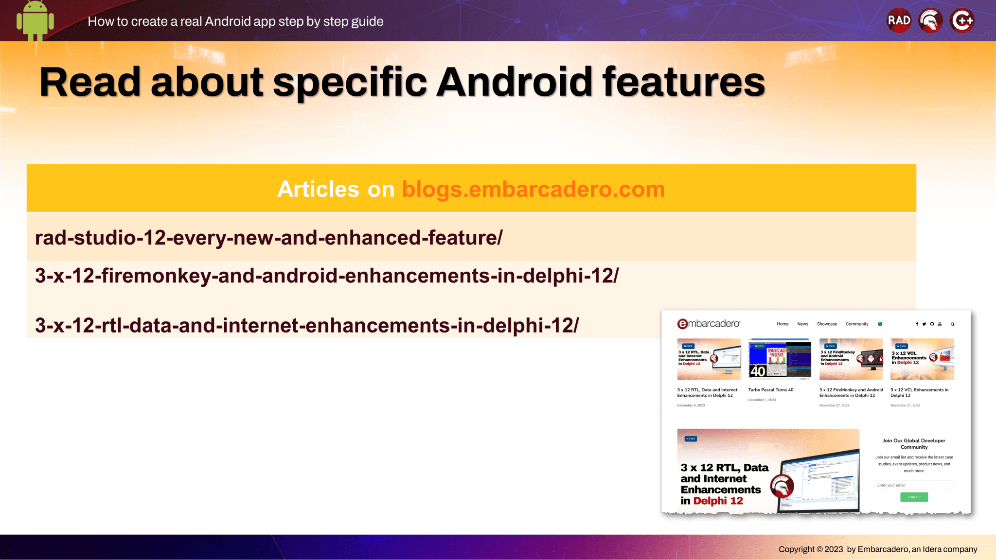 How To Create A Real Android App Step By Step Guide – Embarcadero RAD ...