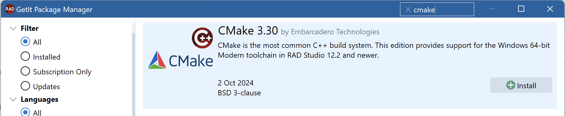 놀라운 CMake 지원이 C++빌더 12.2 안에 도입되었다. - [기술 기고 게시판] 델파이, C++빌더, RAD 스튜디오 ...