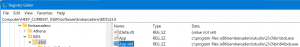 Registry Editor showing some 64-bit-specific settings