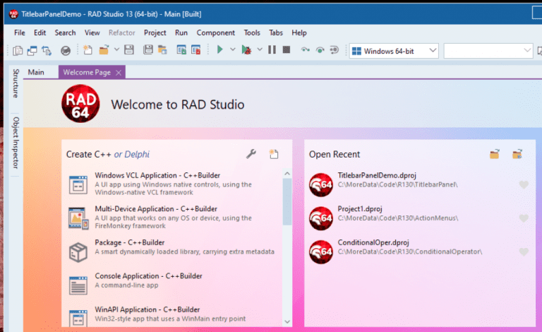 Announcing the Availability of RAD Studio 13 Florence – Embarcadero RAD ...