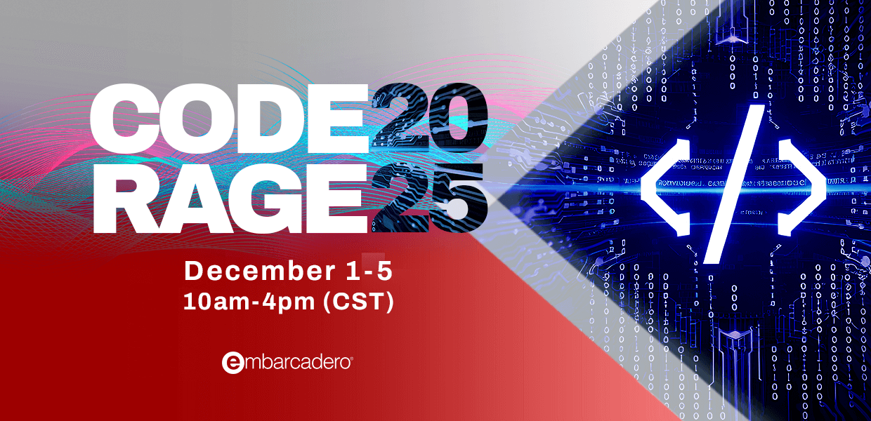 coderage-2025-banner – Embarcadero RAD Studio, Delphi, & C++Builder Blogs