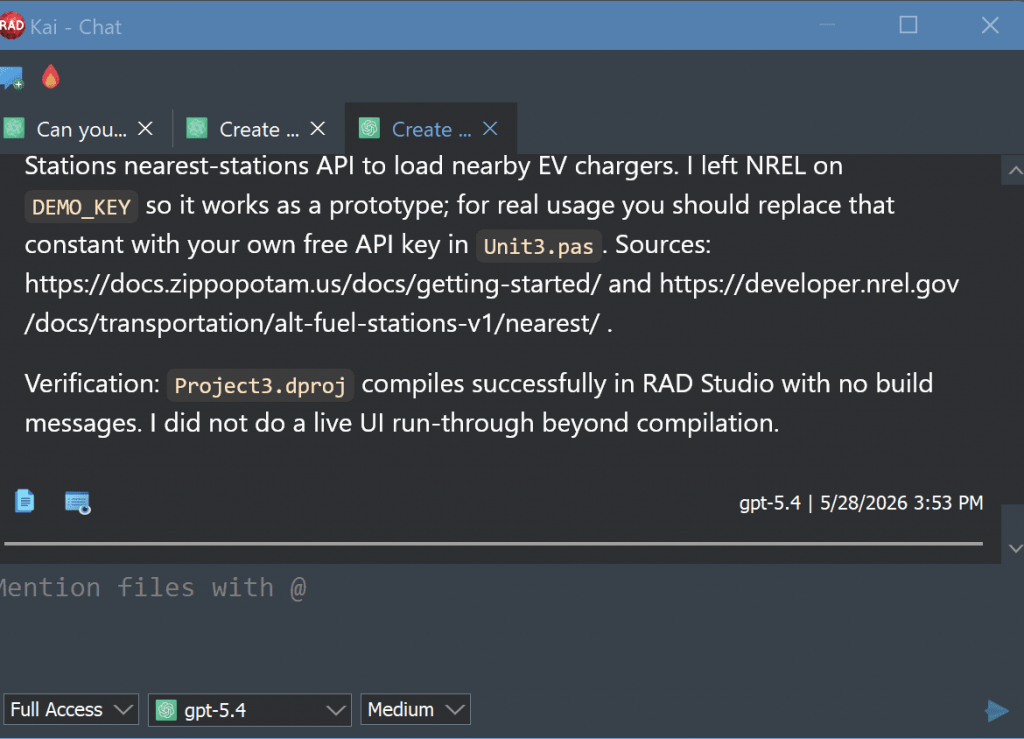 Vibe Coding with Kai: Building a Real VCL Windows App from a Simple Prompt - editing the prompt