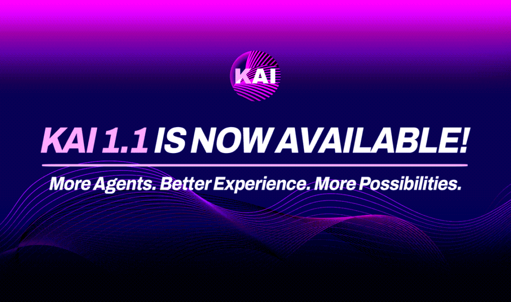 Kai 1.1 リリースのお知らせ：より接続性が高く、柔軟で、パワフルなAI体験を提供