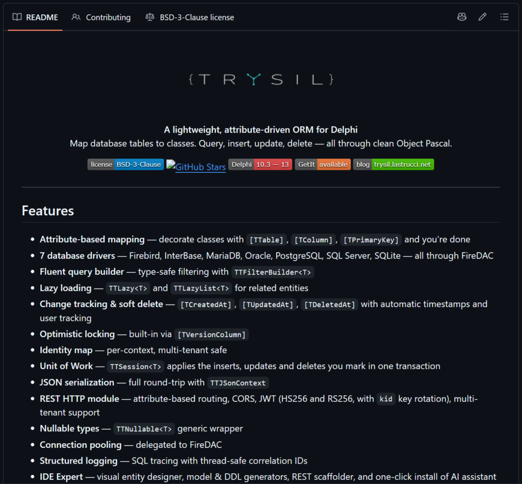Goodbye FieldByName: Typed Entities in Delphi with Trysil (free open-source ORM)